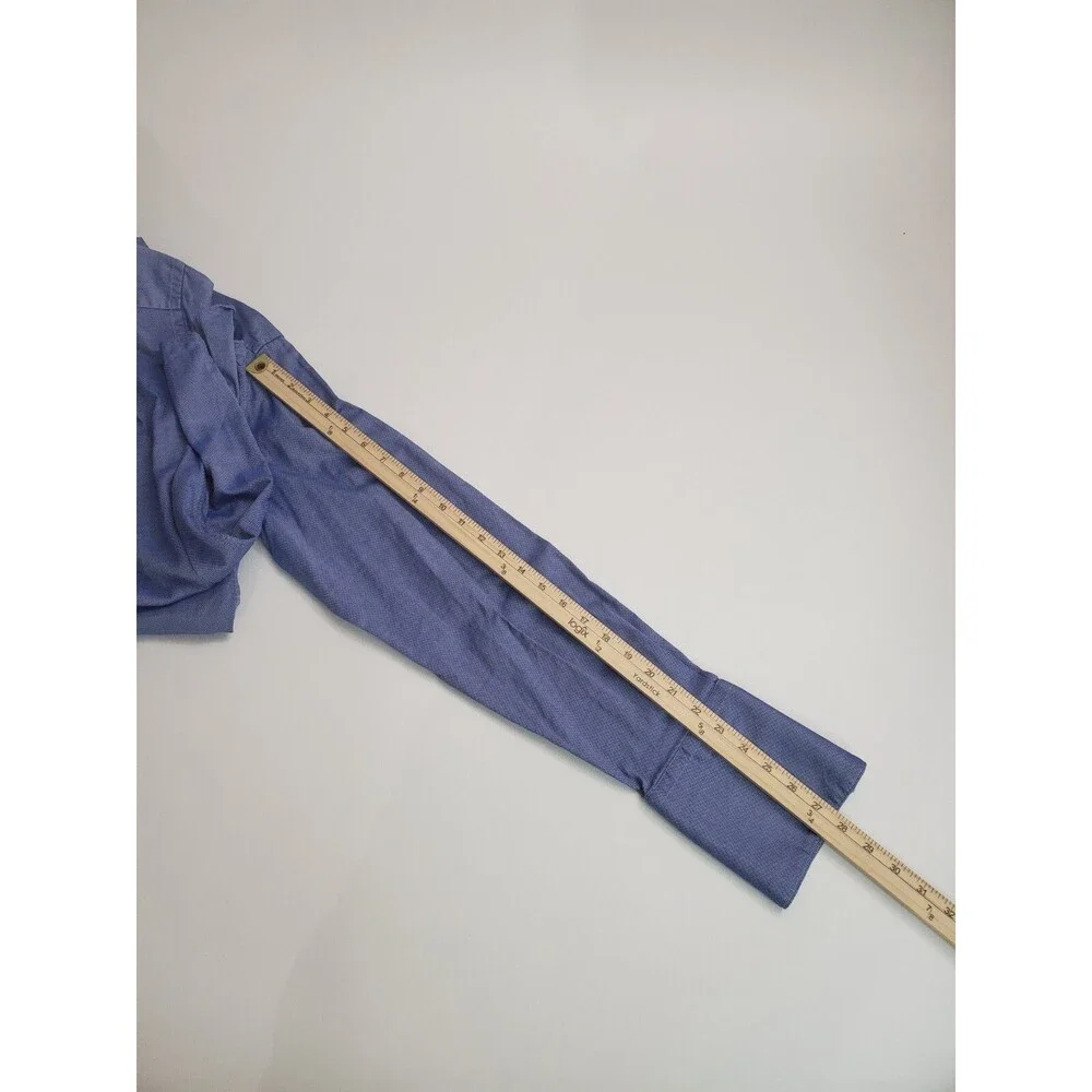 Banana‎ Republic Men's Long Sleeve Egyptian Cotton Button Dress Shirt, Blue, L